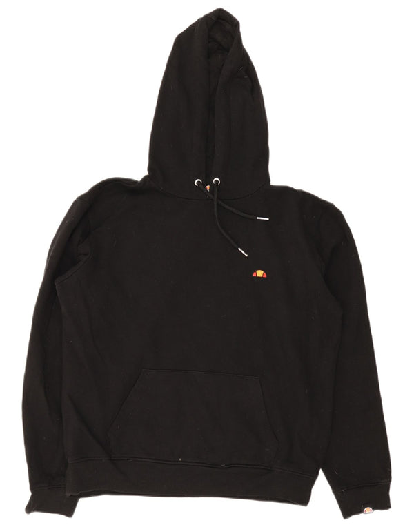 Ellesse Womens Hoodie Jumper UK 12 Medium Black Cotton
