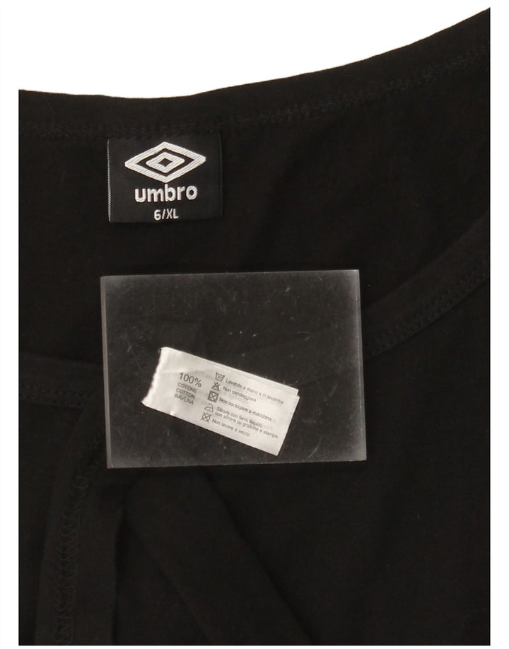 UMBRO Womens Vest Top UK 18 XL Black Cotton