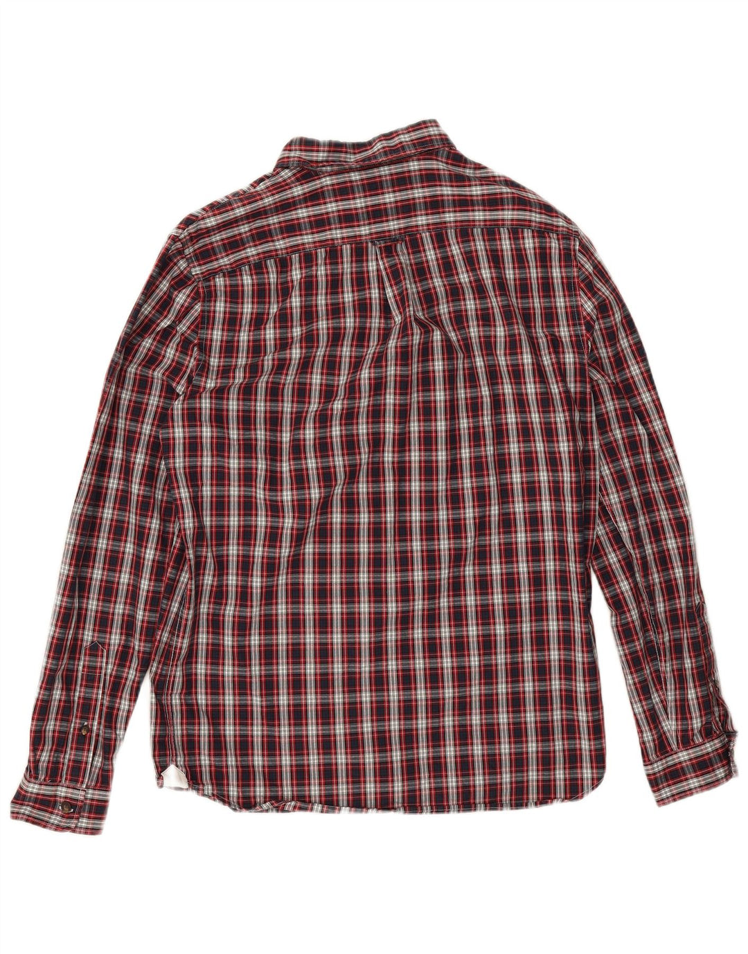 Lacoste Mens Regular Fit Flannel Shirt Size 40 Medium Red Check Cotton