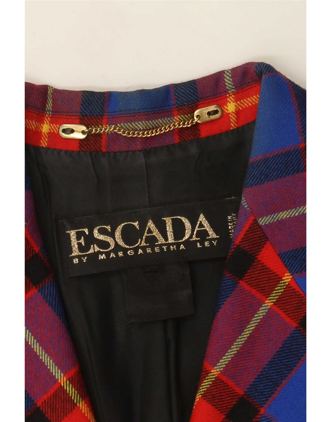 Escada Womens by Margaretha Ley Blazer Jacket UK 14 Medium Multicolored