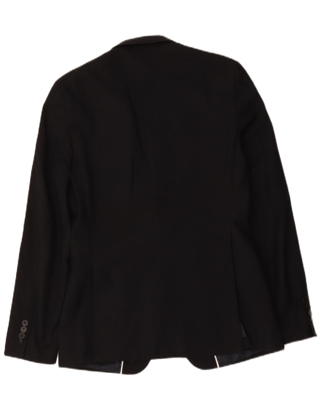 Jaqueta blazer masculina de 2 botões French Connection poliéster preto médio Reino Unido 38