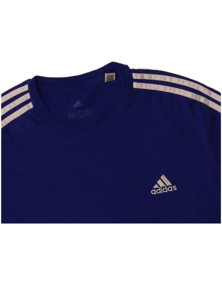 ADIDAS Mens T-Shirt Top Large Blue