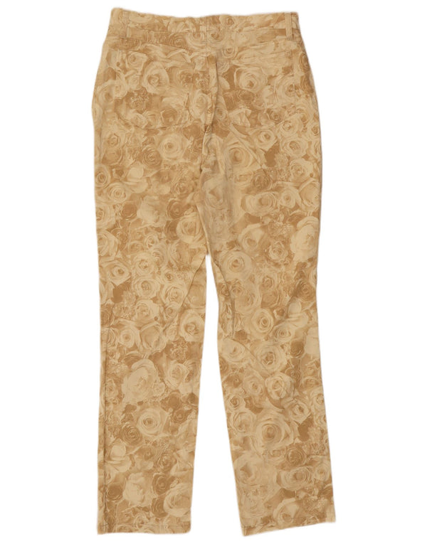 Pantaloni casual dritti da donna Mauriece Abot W32 L30 Cotone floreale beige