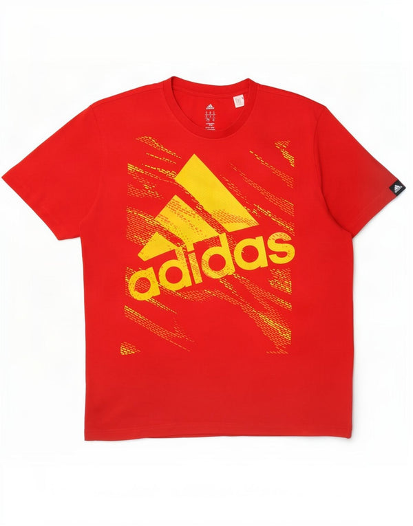Adidas Męska koszulka Climalite Graphic Top XL Czerwona bawełna