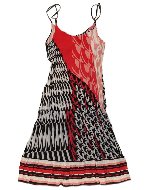 Guess By Marciano Vestido de verano con estampado abstracto para mujer IT 42 Medium Multicolor