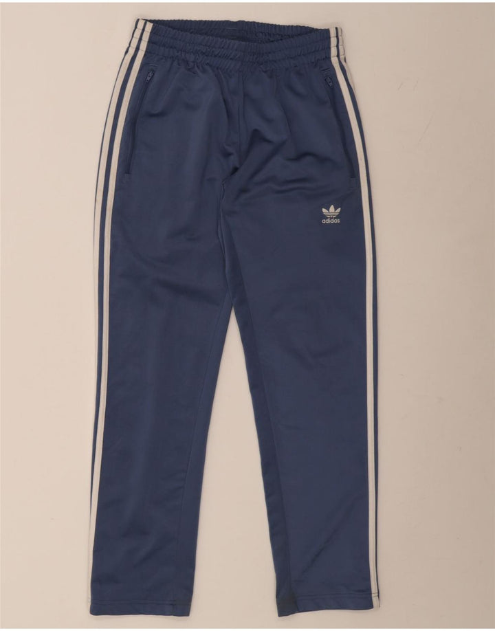 Pantaloni de trening Adidas pentru bărbați, poliester albastru mediu