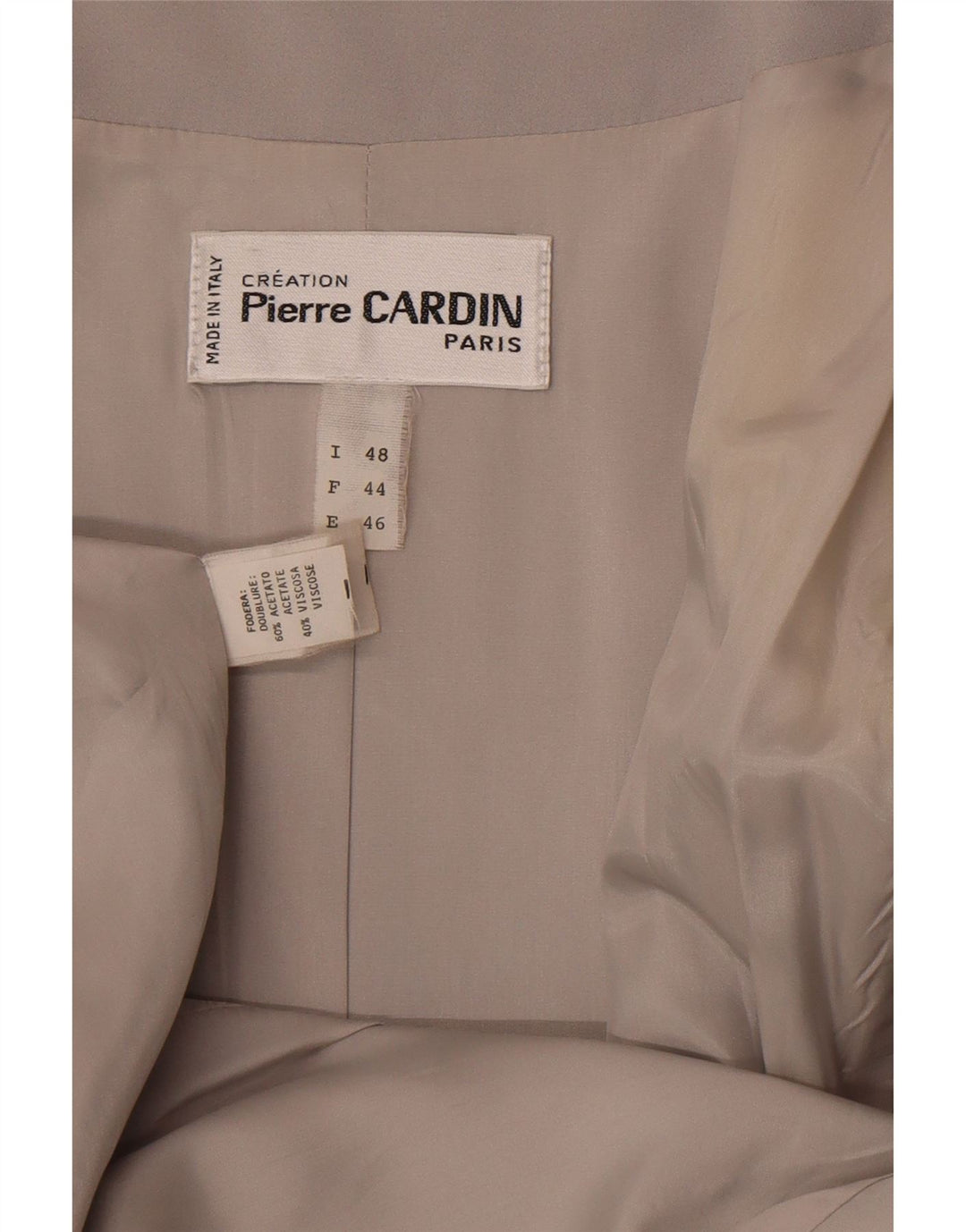Pierre Cardin Damen Mantel IT 48 XL Grau Acetat
