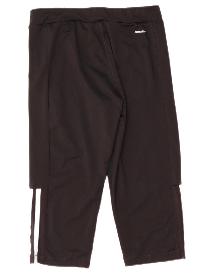 Adidas Boys Climalite Capri Tracksuit Trousers 13-14 Years Black Polyester