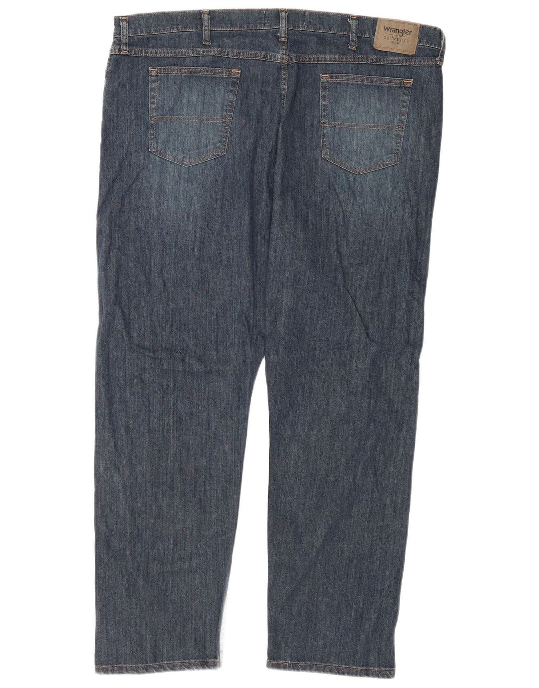Wrangler Mens Straight Jeans W46 L32 Blue Cotton