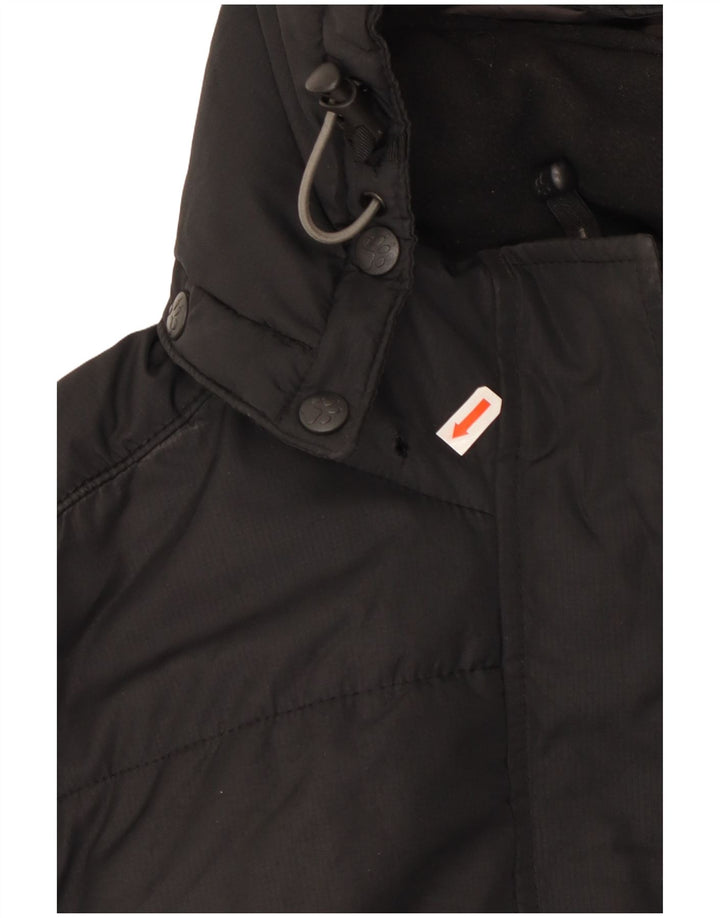 Jack Wolfskin Damen Kapuzenmantel, gepolstert, UK 10, Größe S, Schwarz, Polyester