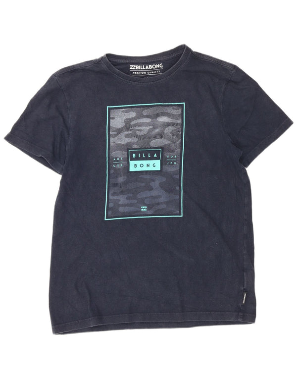 Billabong drenge grafisk t-shirt top 13-14 år marineblå bomuld