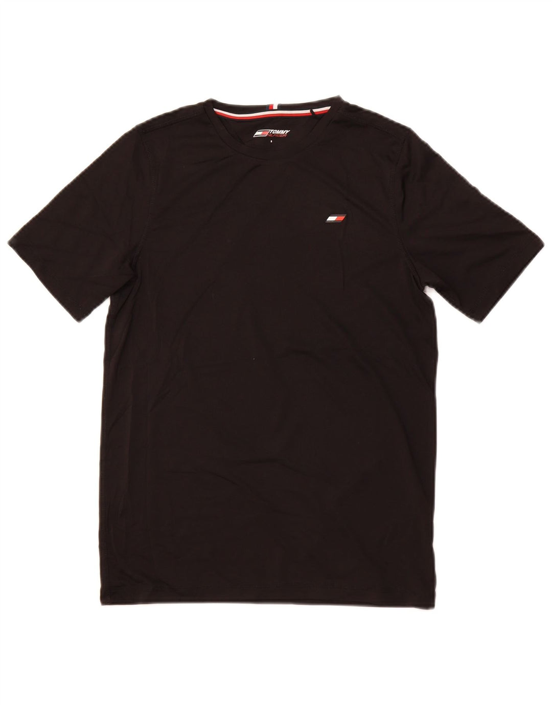 TOMMY HILFIGER T-shirt da uomo Top piccola nera in poliestere