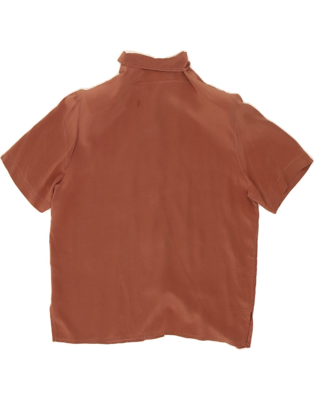 VINTAGE Womens Short Sleeve Shirt Blouse EU 38 Medium Brown Vintage Vintage and Second-Hand Vintage from Messina Hembry 