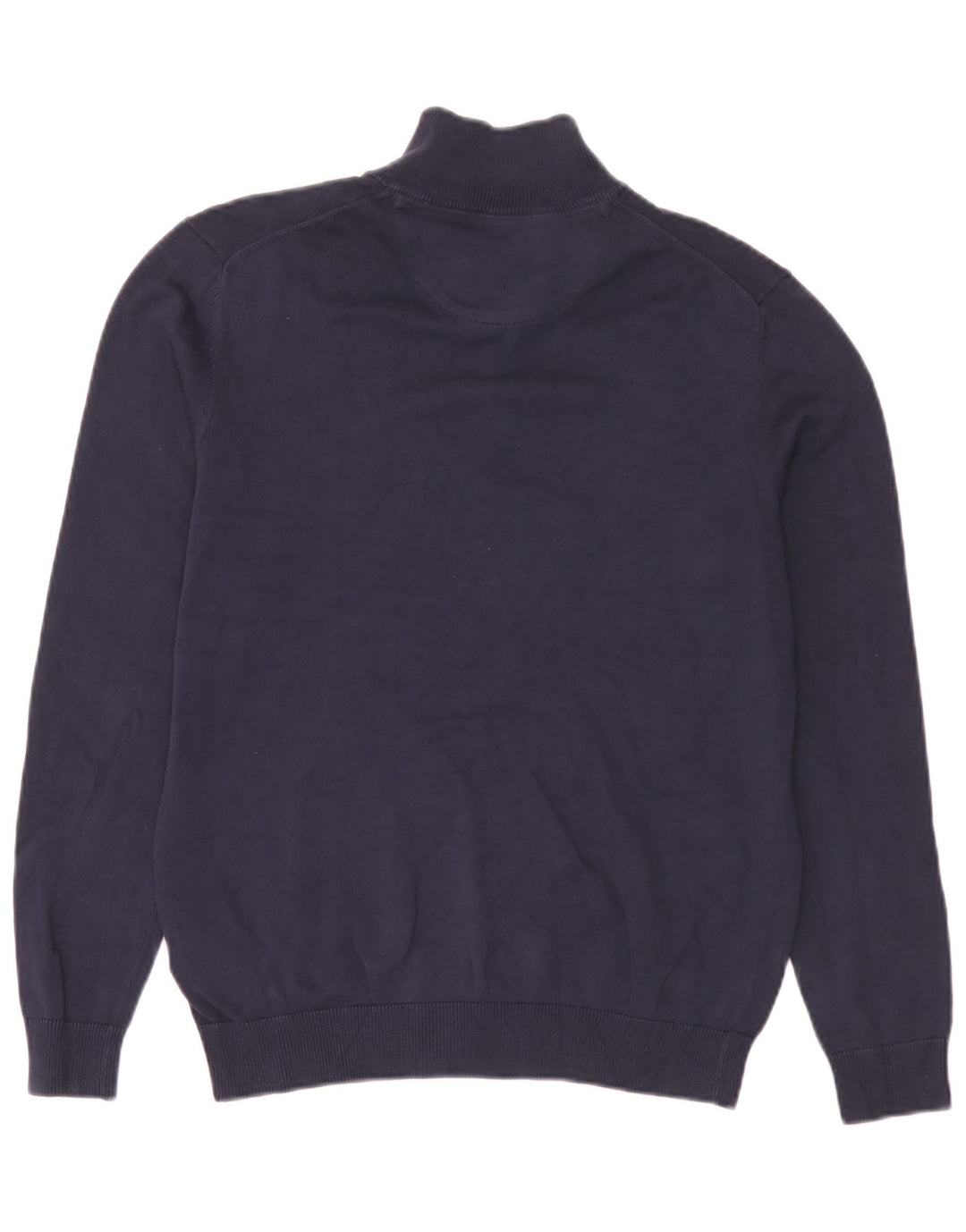 Timberland Maglione da uomo con zip e collo piccolo in cotone blu navy