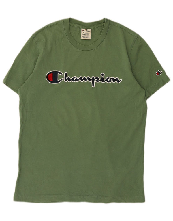 Champion Mens Graphic T-Shirt Top XS Green