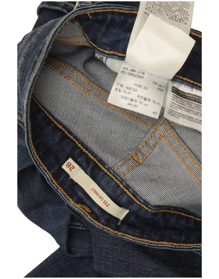 Levi's Womens 711 Skinny Jeans W28 L30 Blue Lyocell