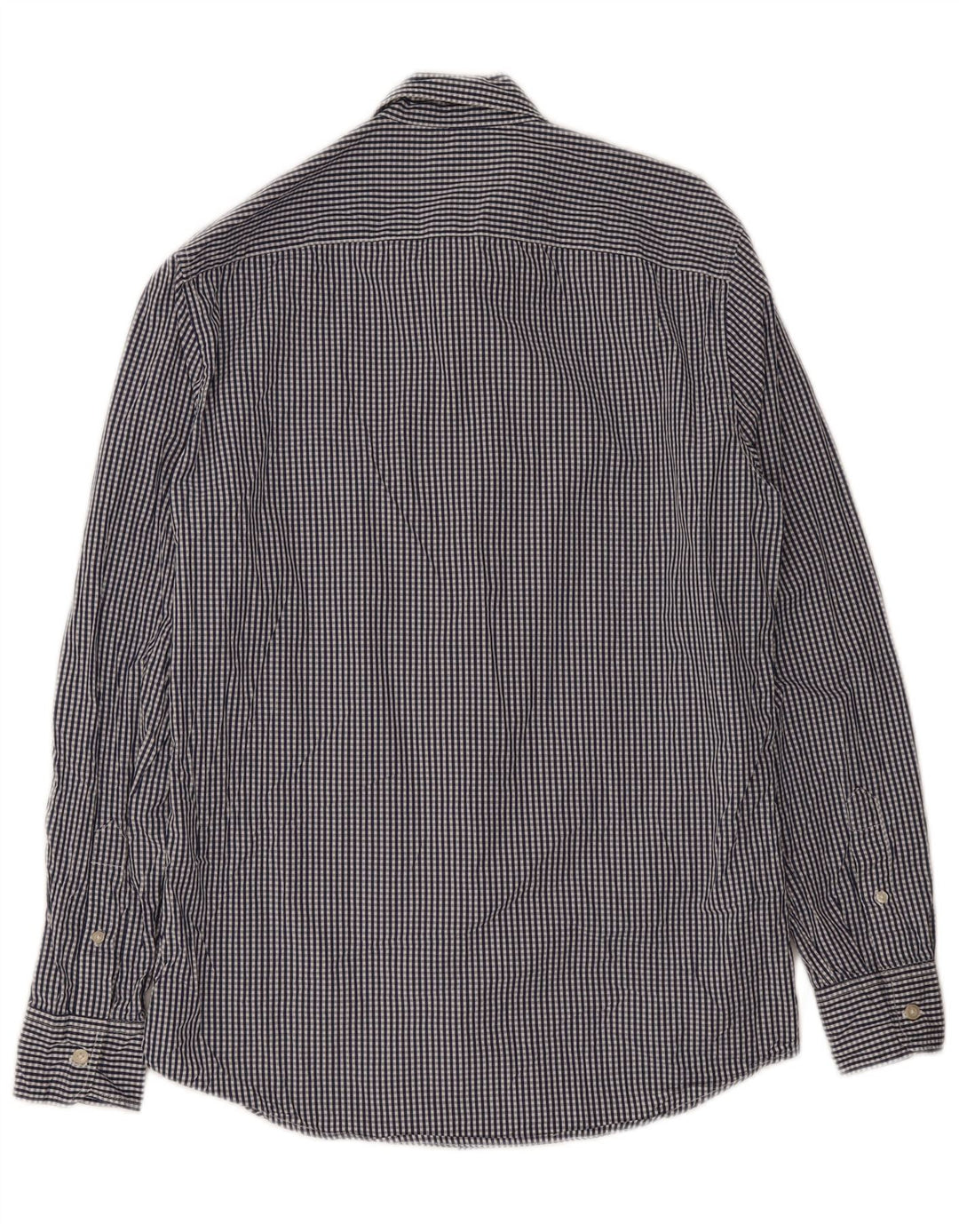 Benetton Herreskjorte Medium Blue Gingham Cotton