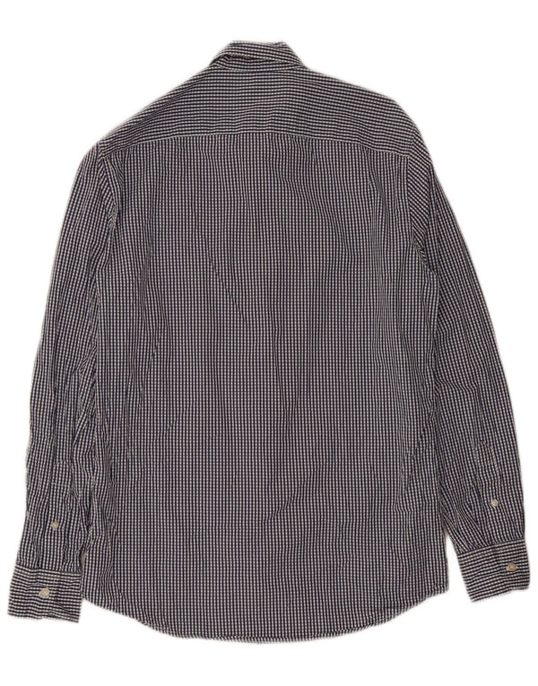 Benetton Herreskjorte Medium Blue Gingham Cotton