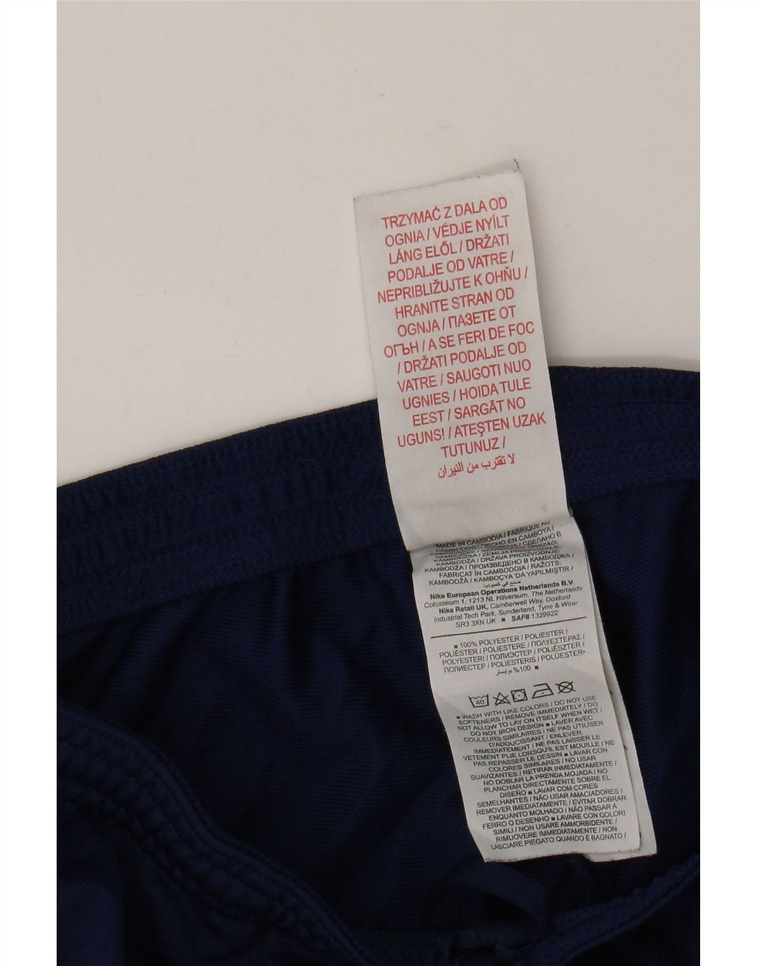 NIKE Boys Dri Fit Tracksuit Trousers 13-14 Years XL Blue Polyester