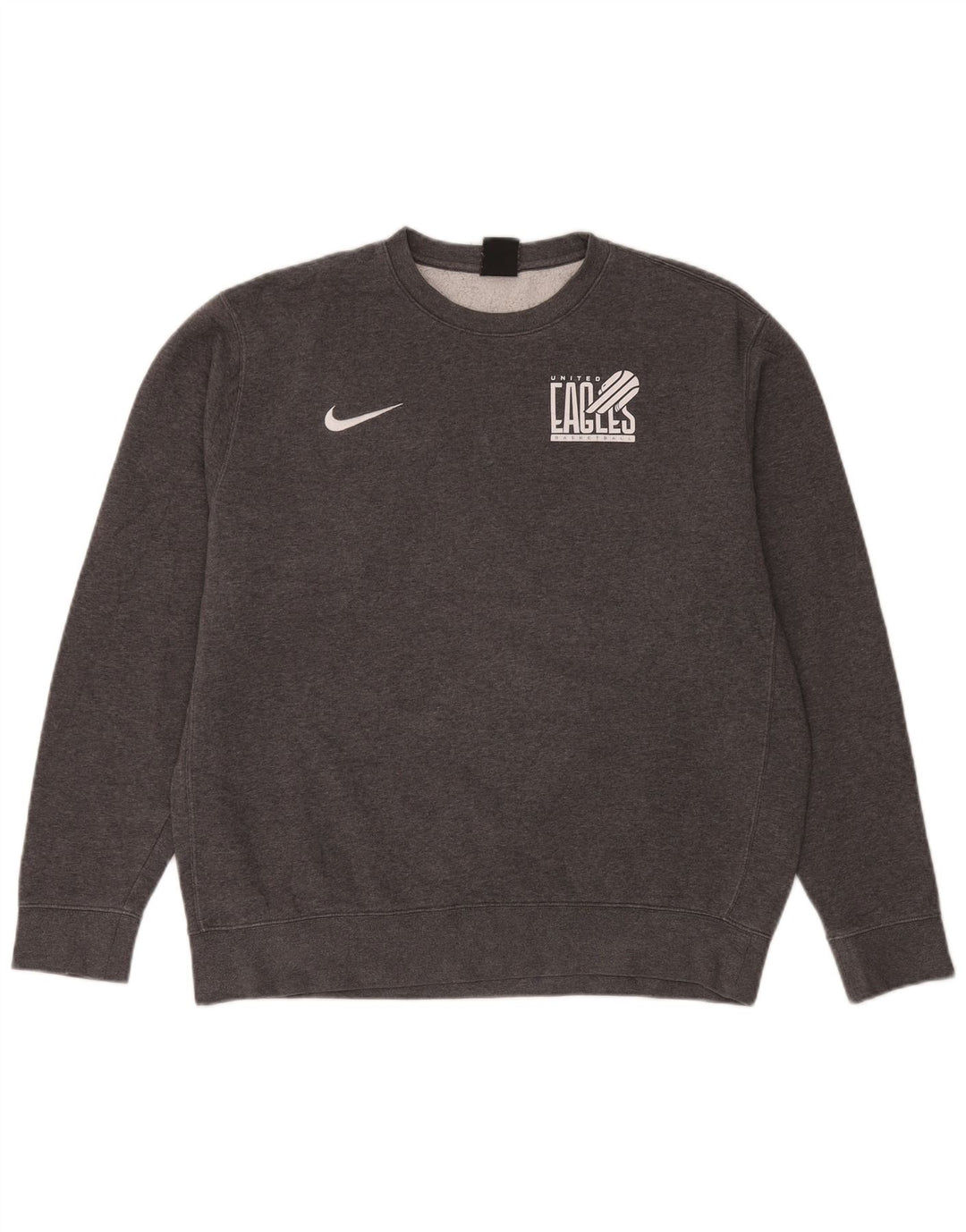 Nike Mens Eagles Graphic Sweatshirt Jumper Grand Gris Coton