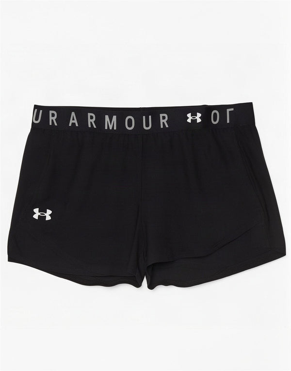 Under Armour Női Heat Gear Graphic Sport Shorts UK 8 Small Black