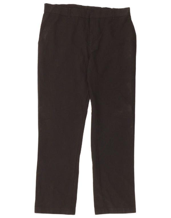 Calças Chino retas para meninos Marks & Spencer 15-16 anos W32 L29 pretas