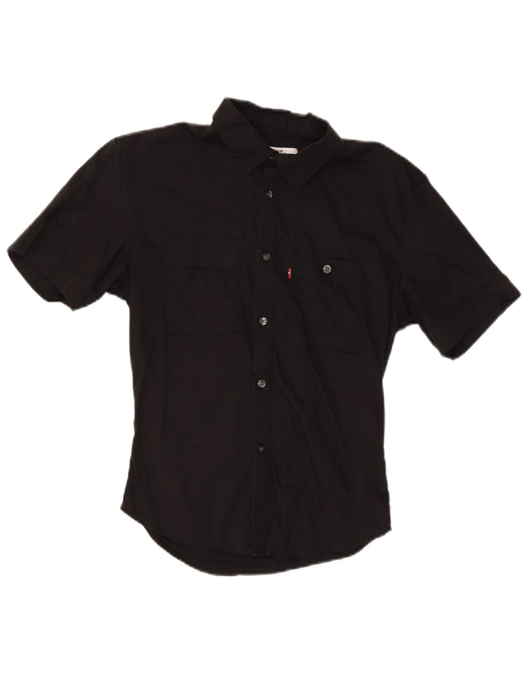 Levi's Mens Short Sleeve Slim Fit Shirt Small Black Cotton