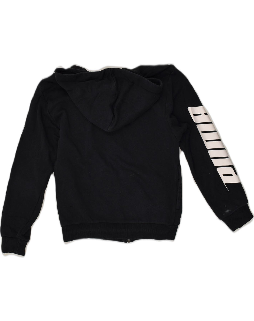 PUMA Boys Graphic Zip Hoodie Sweater 9-10 Years Black Cotton | Vintage Puma | Thrift | Second-Hand Puma | Used Clothing | Messina Hembry 