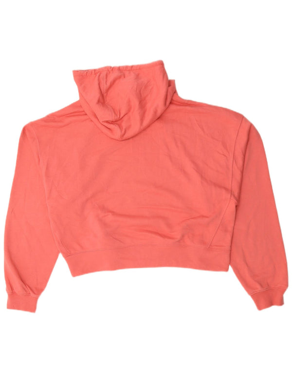 Adidas Dame Oversized Hoodie Jumper UK 12 Medium Pink Bomuld
