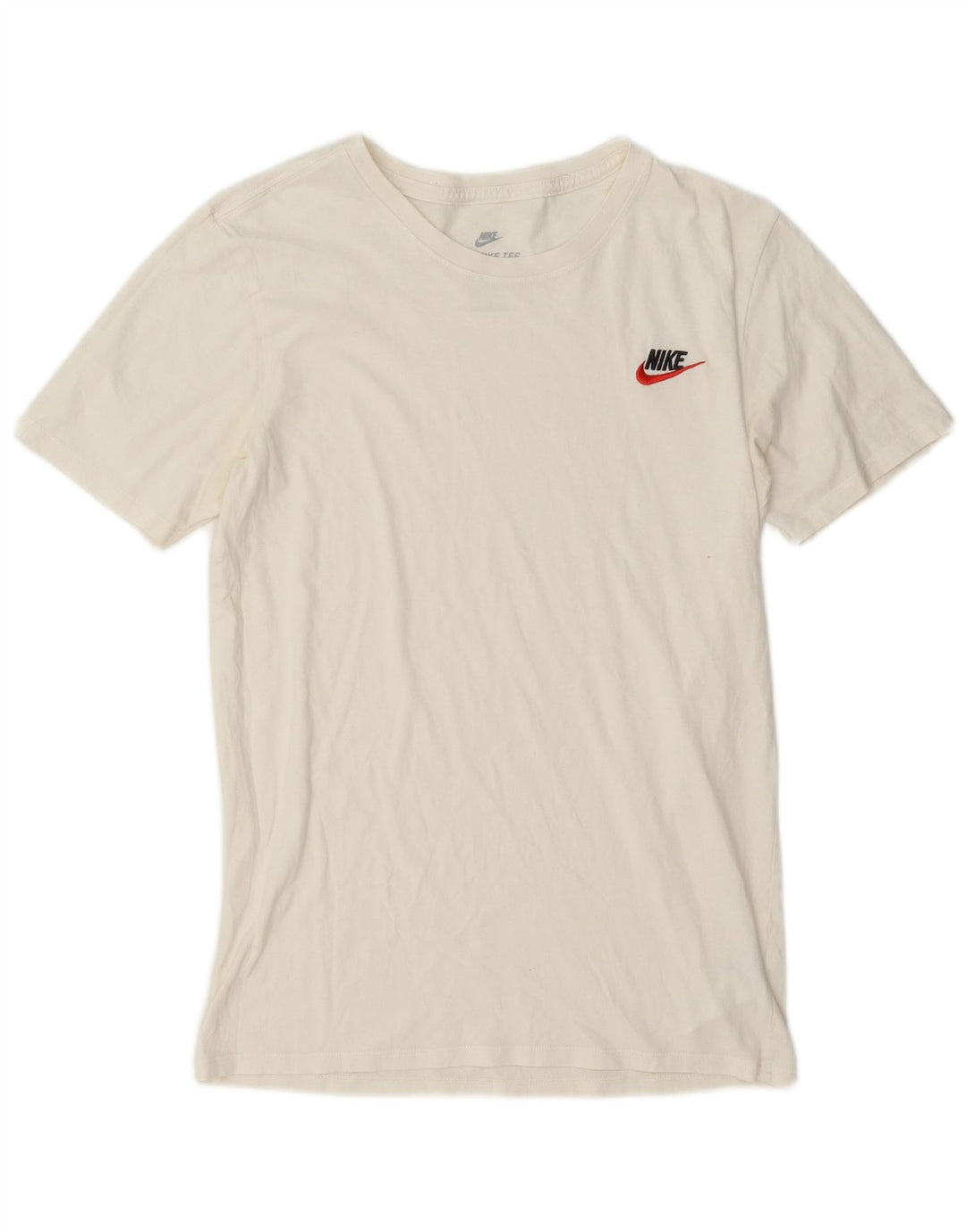 Nike Herren Athletic Cut T-Shirt Top Small aus weißer Baumwolle