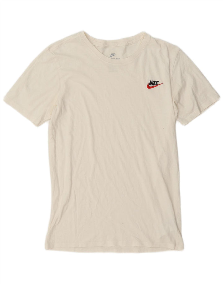 Nike Herren Athletic Cut T-Shirt Top Small aus weißer Baumwolle