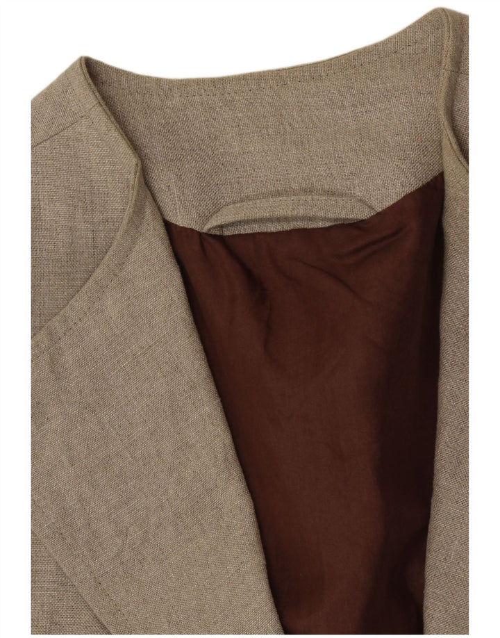 VINTAGE Womens Bolero Jacket UK 14 Large Beige