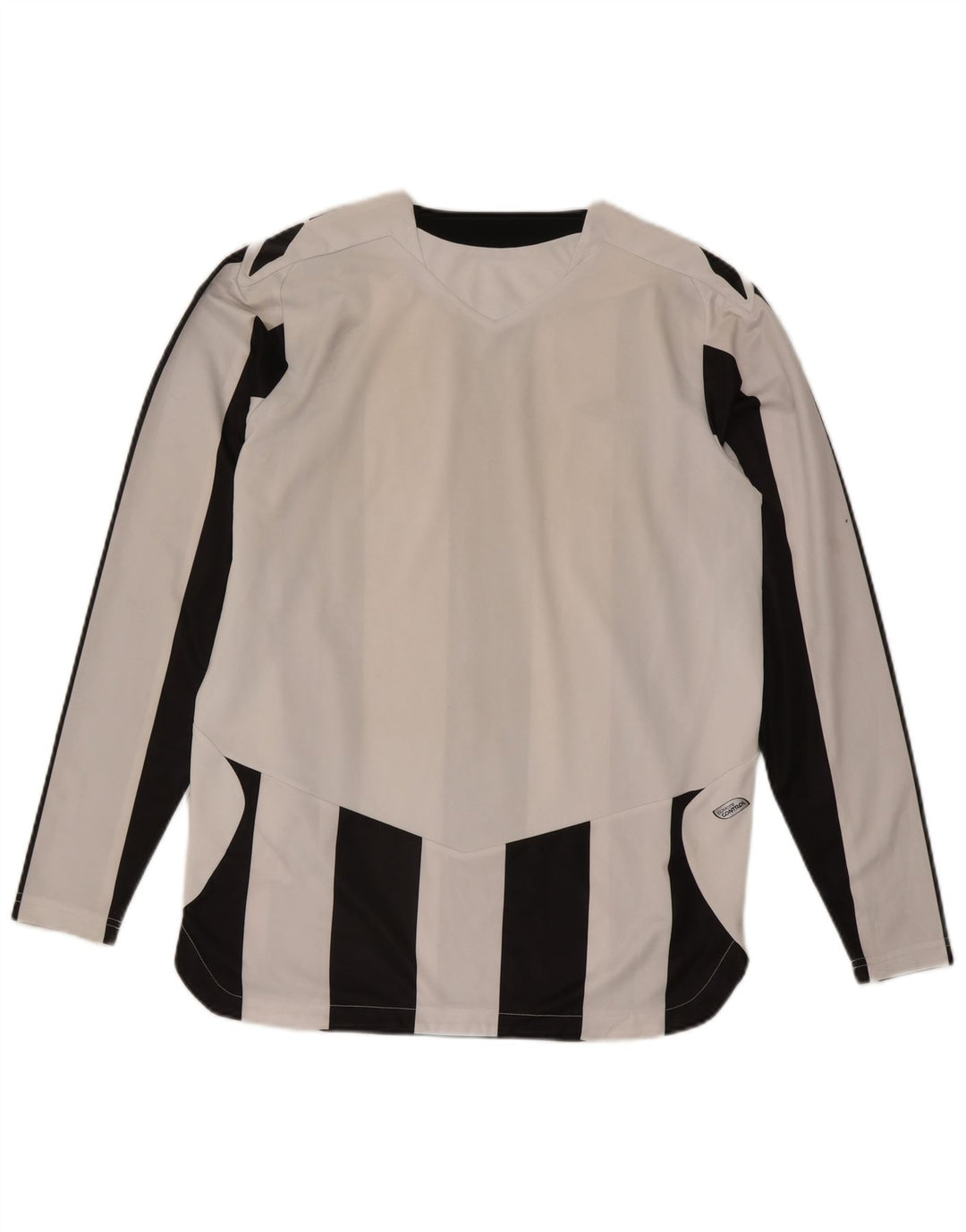 Umbro Mens Top Long Sleeve Medium White Striped Polyester
