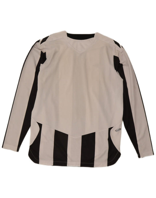 Umbro Herre Top Langærmet Medium Hvid Stribet Polyester