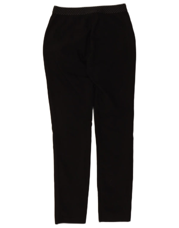 Zara Womens Slim Chino Trousers XS W24 L28 Black Spotted Cotton
