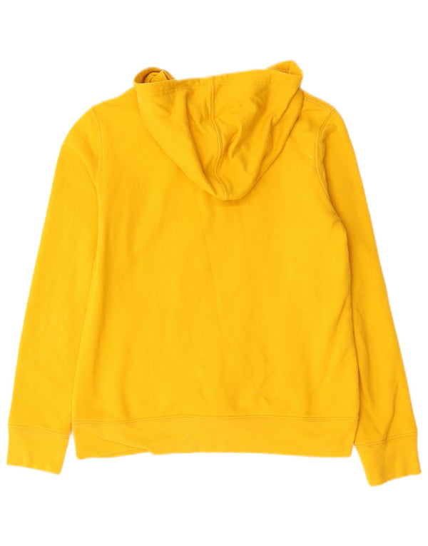 Gap Womens Graphic Oversized Hoodie Jumper UK 6 XS Yellow Cotton