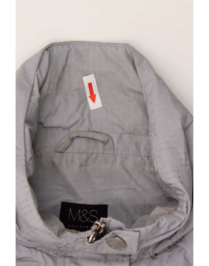 Marks & Spencer Chaqueta utilitaria con capucha para mujer UK 40 XL Poliéster gris