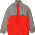 BAILO Mens Hooded Padded Jacket IT 48 Medium Red Colourblock Polyester Vintage Bailo and Second-Hand Bailo from Messina Hembry 