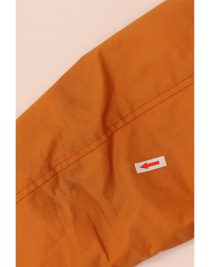 Woolrich Mens Hooded Utility Jacket UK 38 Medium Orange Cotton