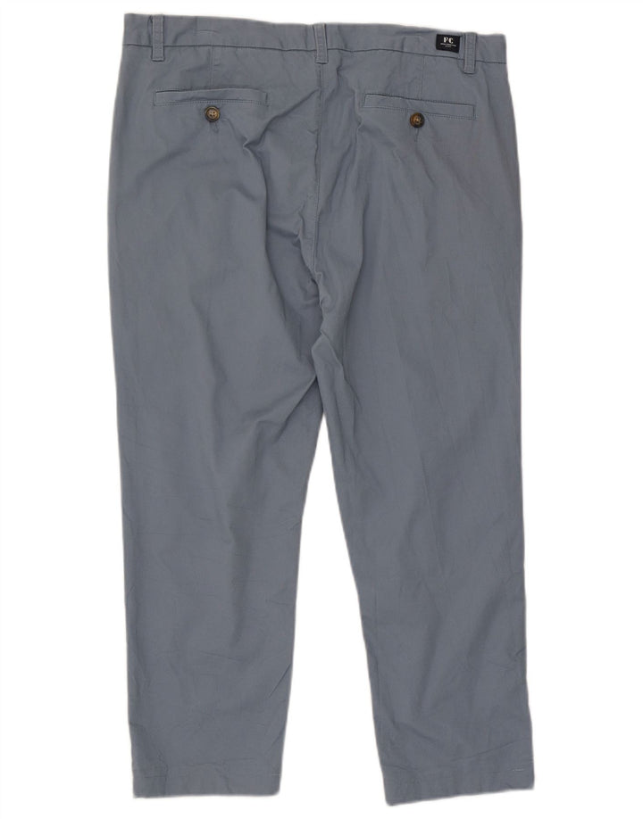 French Connection Mens Slim Fit Cropped Trousers W36 L25 Blue