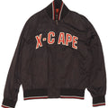 X-Cape Herre Graphic Bomber Jacket UK 40 Large Black Colourblock Polyamid