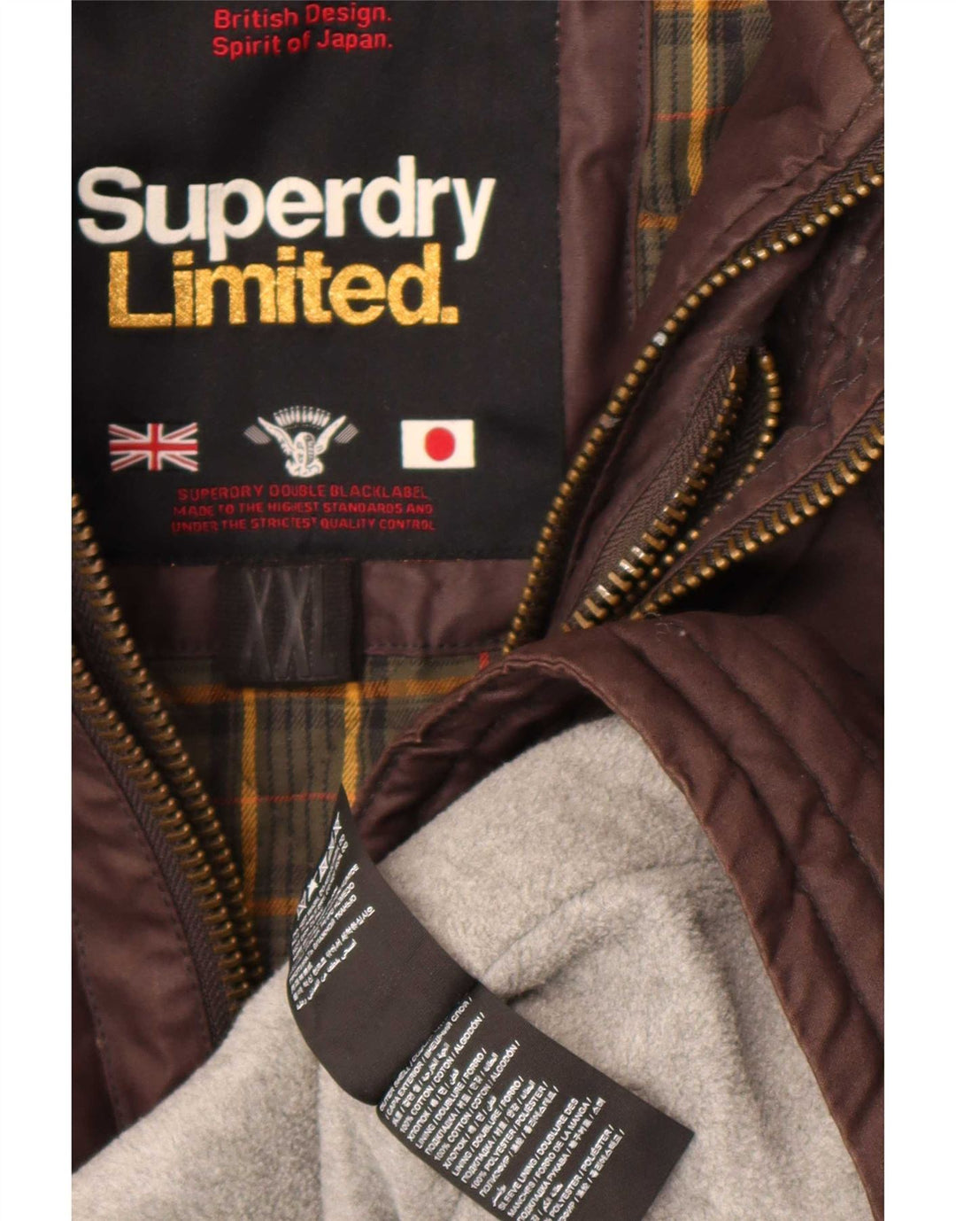 Superdry Mens Hooded Regular Fit Parka Jacket 2XL Brown Cotton