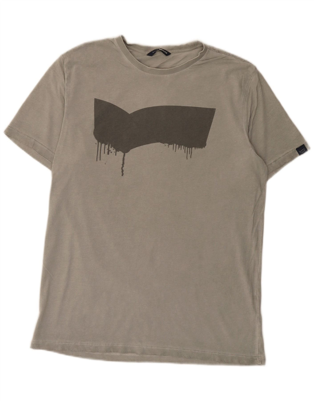 Gas Mens Graphic T-Shirt Top Large Grey Cotton