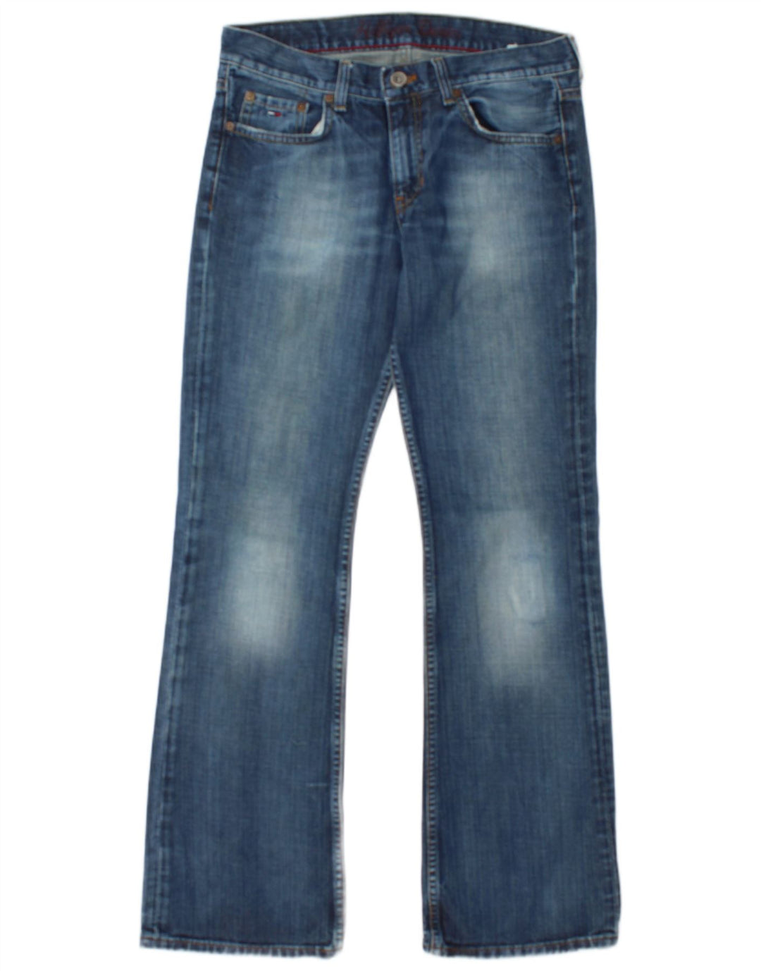 TOMMY HILFIGER Womens Bootcut Jeans W29 L32 Blue Cotton
