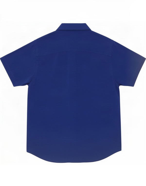 Camisa masculina Pierre Cardin manga curta regular fit XL azul viscose