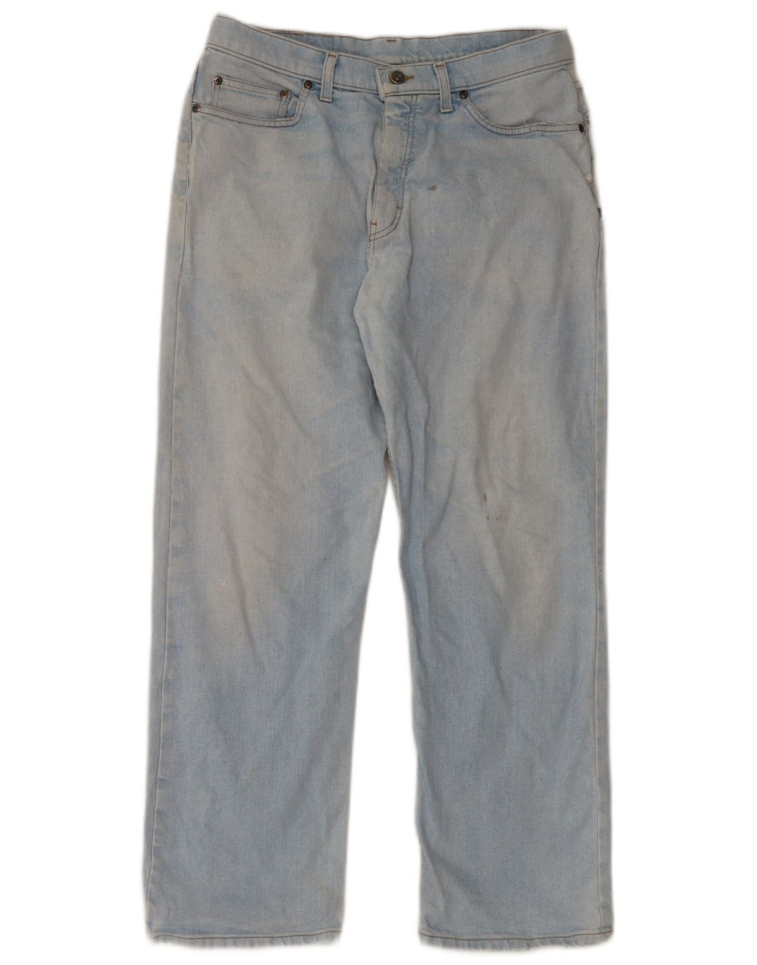 Marks & Spencer Womens Wide Leg Jeans W34 L29 Blue Cotton
