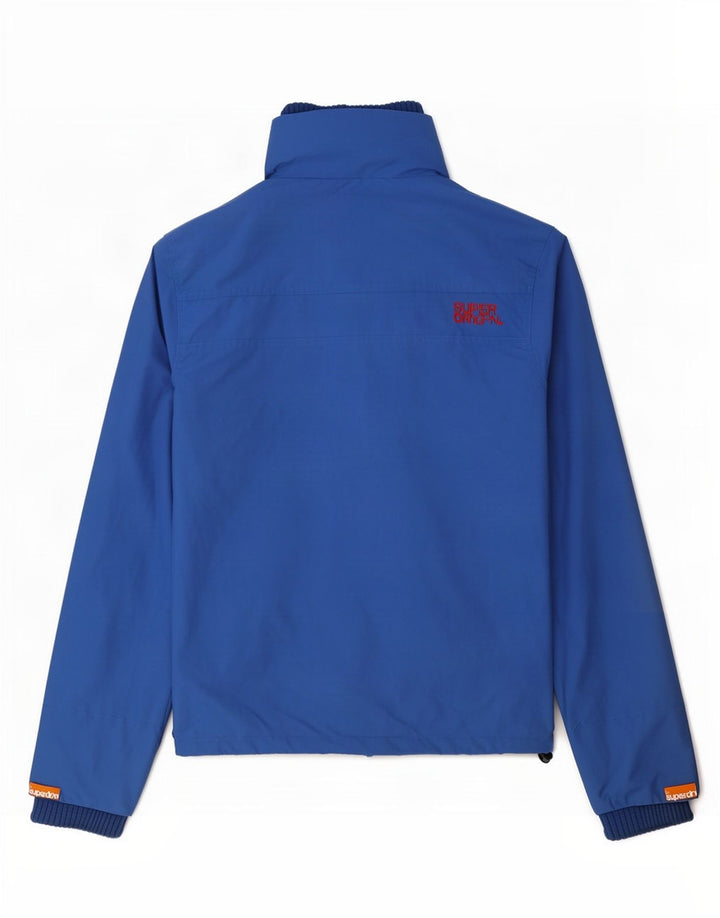 Jaqueta de chuva feminina Superdry Graphic UK 14 nylon azul médio