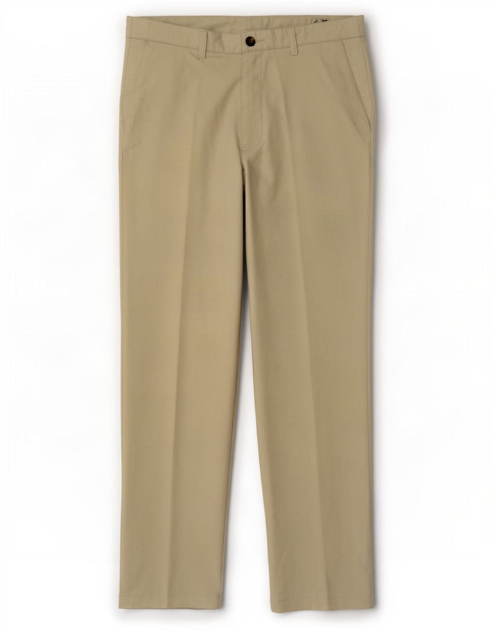 Adidas Mens Climacool Straight Chino Trousers W36 L32 Beige Polyester