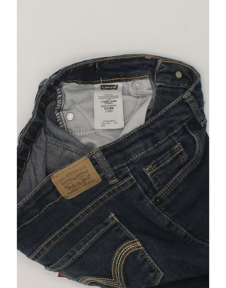 LEVI'S Girls 711 Skinny Jeans 11-12 Years W28 L28  Navy Blue Cotton | Vintage Levi's | Thrift | Second-Hand Levi's | Used Clothing | Messina Hembry 
