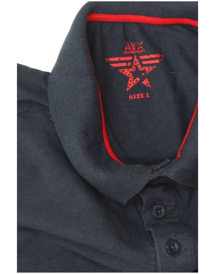 Avirex Mens Polo Shirt Large Navy Blue